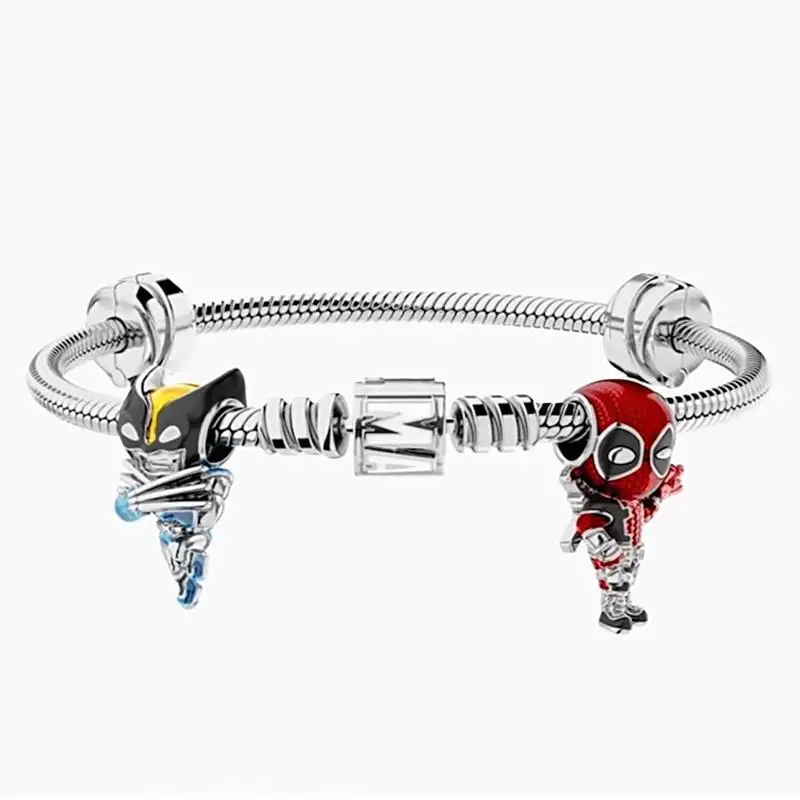 925 sterling silver charms Marvel Wolverine Deadpool charm Beads fit original Spiderman Bracelet Women Pendant Jewelry Gift
925 sterling silver charms Marvel Wolverine Deadpool charm Beads fit original Spiderman Bracelet Women Pendant Jewelry Gift