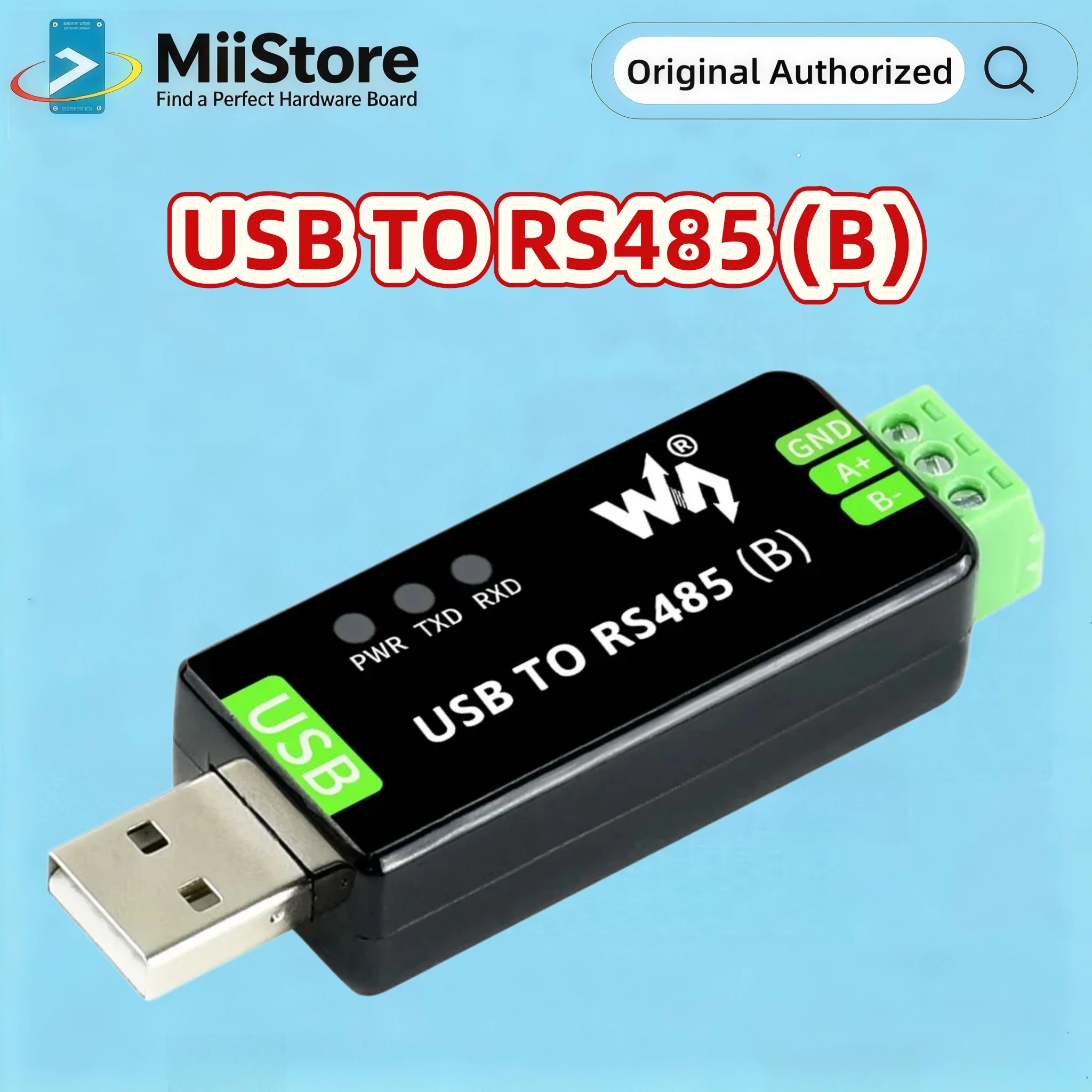 Waveshare USB TO RS485 (B) Bidirectional Converter Industrial Original CH343G Multi-Protection Circuits 5M USB-A 15 ~ 70℃
Waveshare USB TO RS485 (B) Bidirectional Converter Industrial Original CH343G Multi-Protection Circuits 5M USB-A 15 ~ 70℃