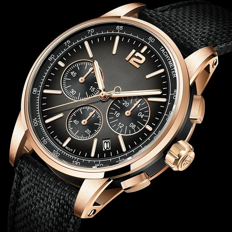 New Luxury Chronograph Men's Quartz Watch Sapphire Glass Stainless Steel Waterproof Clock
New Luxury Chronograph Men's Quartz Watch Sapphire Glass Stainless Steel Waterproof Clock