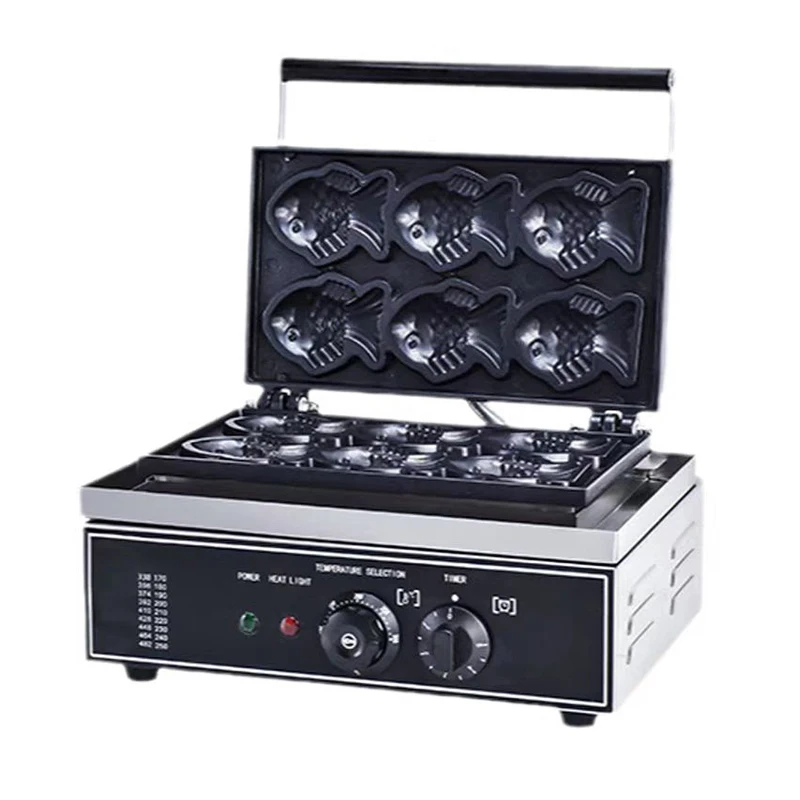 Six Small Fish Cake Machine Korean Style Electrothermal Commercial Stall Waffle Maker
Six Small Fish Cake Machine Korean Style Electrothermal Commercial Stall Waffle Maker