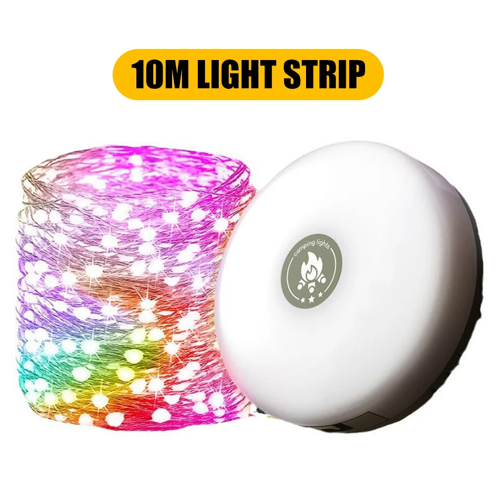 10M USB Rechargeable LED Camping Light Strip Warm Light/Colorful Light Reel String Light Waterproof Outdoor Camping Tent Light
10M USB Rechargeable LED Camping Light Strip Warm Light/Colorful Light Reel String Light Waterproof Outdoor Camping Tent Light