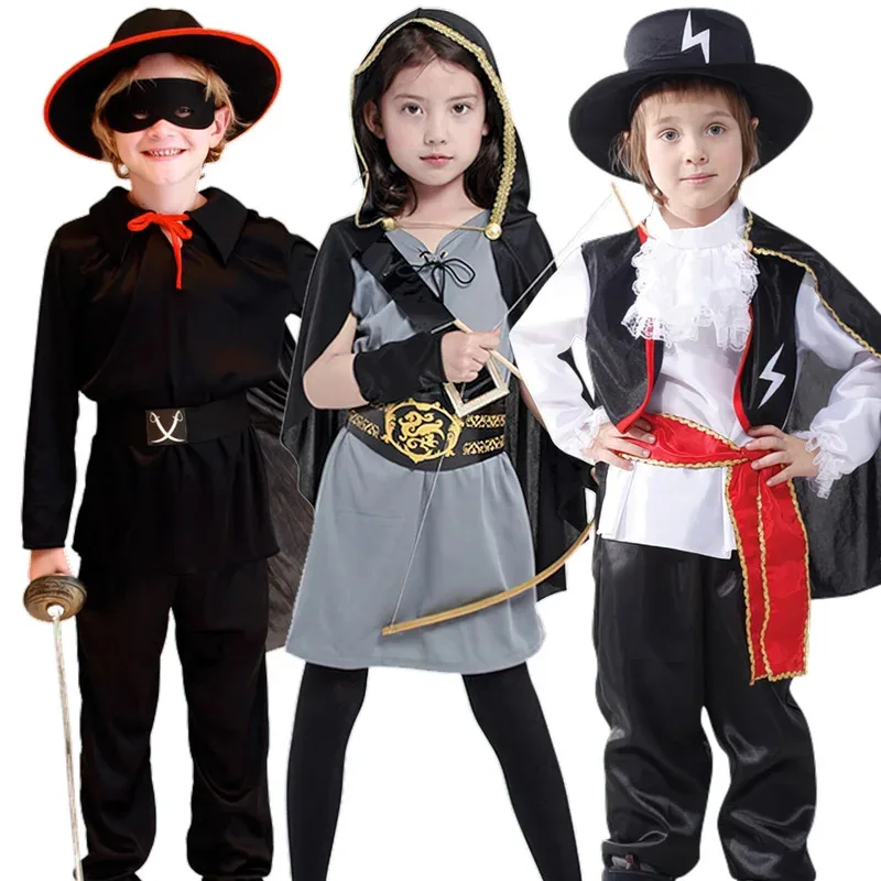 Purim Children's Day Costumes for Child Kids Boys Black Masked Knight Hero Zorro Costume Cosplay Dress Up
Purim Children's Day Costumes for Child Kids Boys Black Masked Knight Hero Zorro Costume Cosplay Dress Up