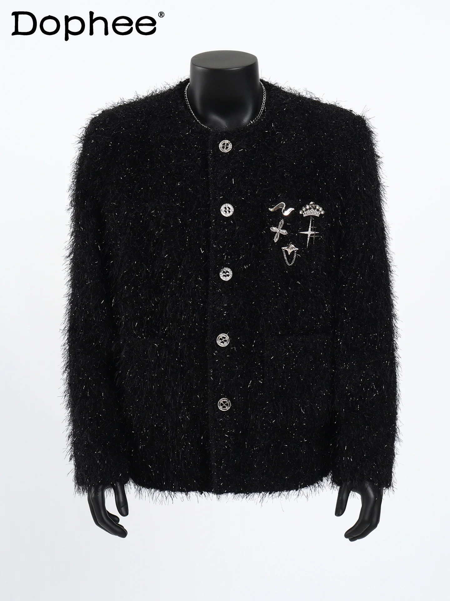 Light Luxury Style Design Shiny Sequin Jacket High-end Tassel Metal Unique Personality Short Jacket for Men in Autumn
Light Luxury Style Design Shiny Sequin Jacket High-end Tassel Metal Unique Personality Short Jacket for Men in Autumn