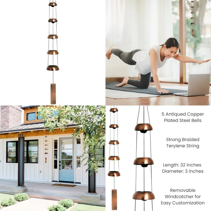 Signature Collection, Woodstock Temple Bells, 32'',Wind Bells for Outdoor, Patio, Home or Garden Decor (TB5C
Signature Collection, Woodstock Temple Bells, 32'',Wind Bells for Outdoor, Patio, Home or Garden Decor (TB5C