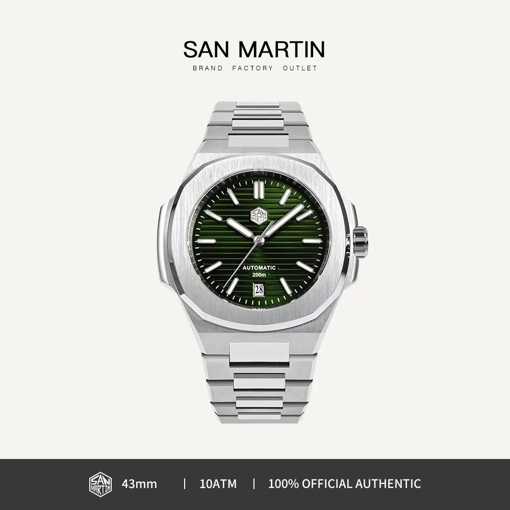San Martin 43mm Luxury Business Men Watch Stainless Steel PT5000 Automatic Mechanical Watches Sapphire Waterproof 200m SN0075
San Martin 43mm Luxury Business Men Watch Stainless Steel PT5000 Automatic Mechanical Watches Sapphire Waterproof 200m SN0075