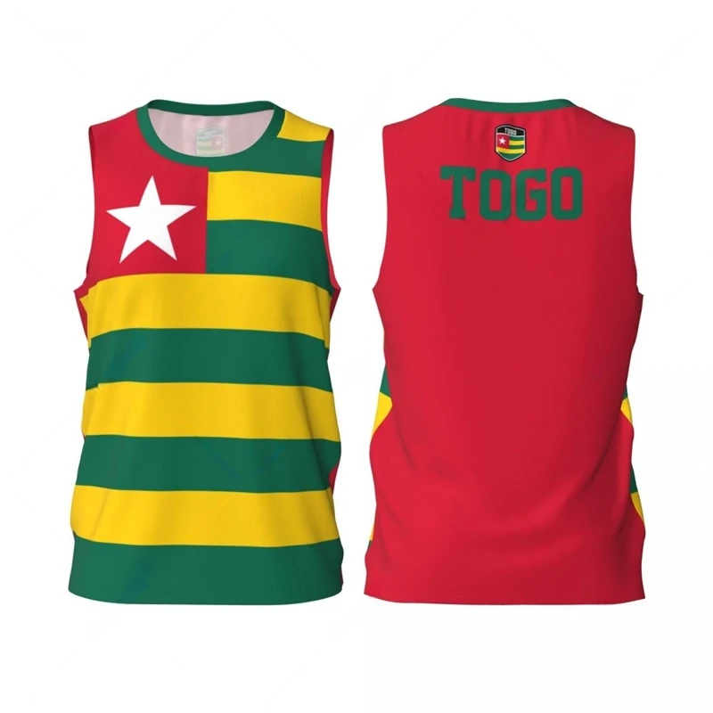 Togo Flag Basketball Tank Top Fashion Summer 3D National Emblem Printed Jersey Vest Loose Breathable Sports Sleeveless Tees
Togo Flag Basketball Tank Top Fashion Summer 3D National Emblem Printed Jersey Vest Loose Breathable Sports Sleeveless Tees