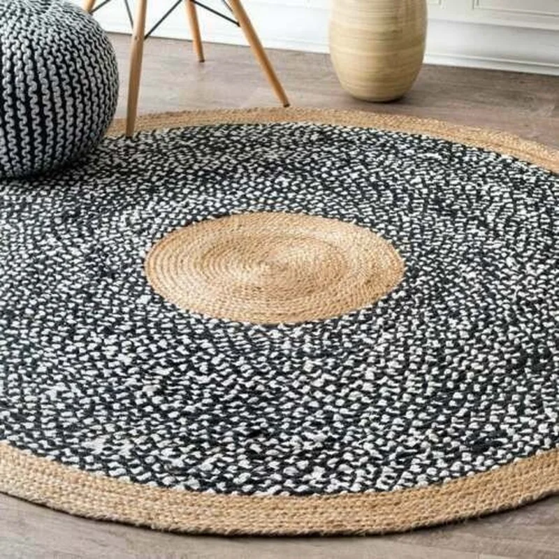 Rug Natural Jute and Cotton Braided Style Round Rug Area Carpet Modern Living Rugs Room Decoration
Rug Natural Jute and Cotton Braided Style Round Rug Area Carpet Modern Living Rugs Room Decoration