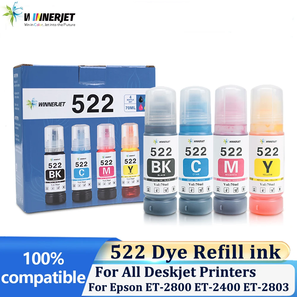 Winnerjet 522, красящие чернила, красящие чернила премиум-качества для всех настольных принтеров для Epson ET-2800 ET-2400 ET-2803 ET-2840 ET-4800
Winnerjet 522, красящие чернила, красящие чернила премиум-качества для всех настольных принтеров для Epson ET-2800 ET-2400 ET-2803 ET-2840 ET-4800
