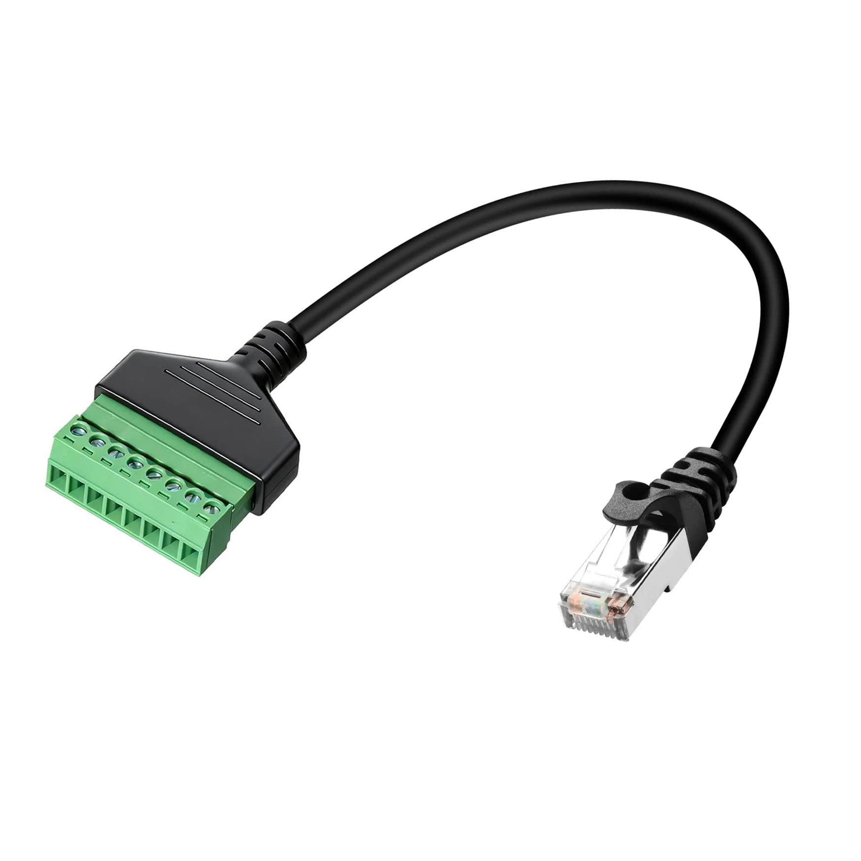 RJ45 Male to 8Pin Screw Terminal Connector Block Adapter for Cat5 Cat6 Cat7 Ethernet Extender CCTV Digital DVR Network Signal
RJ45 Male to 8Pin Screw Terminal Connector Block Adapter for Cat5 Cat6 Cat7 Ethernet Extender CCTV Digital DVR Network Signal