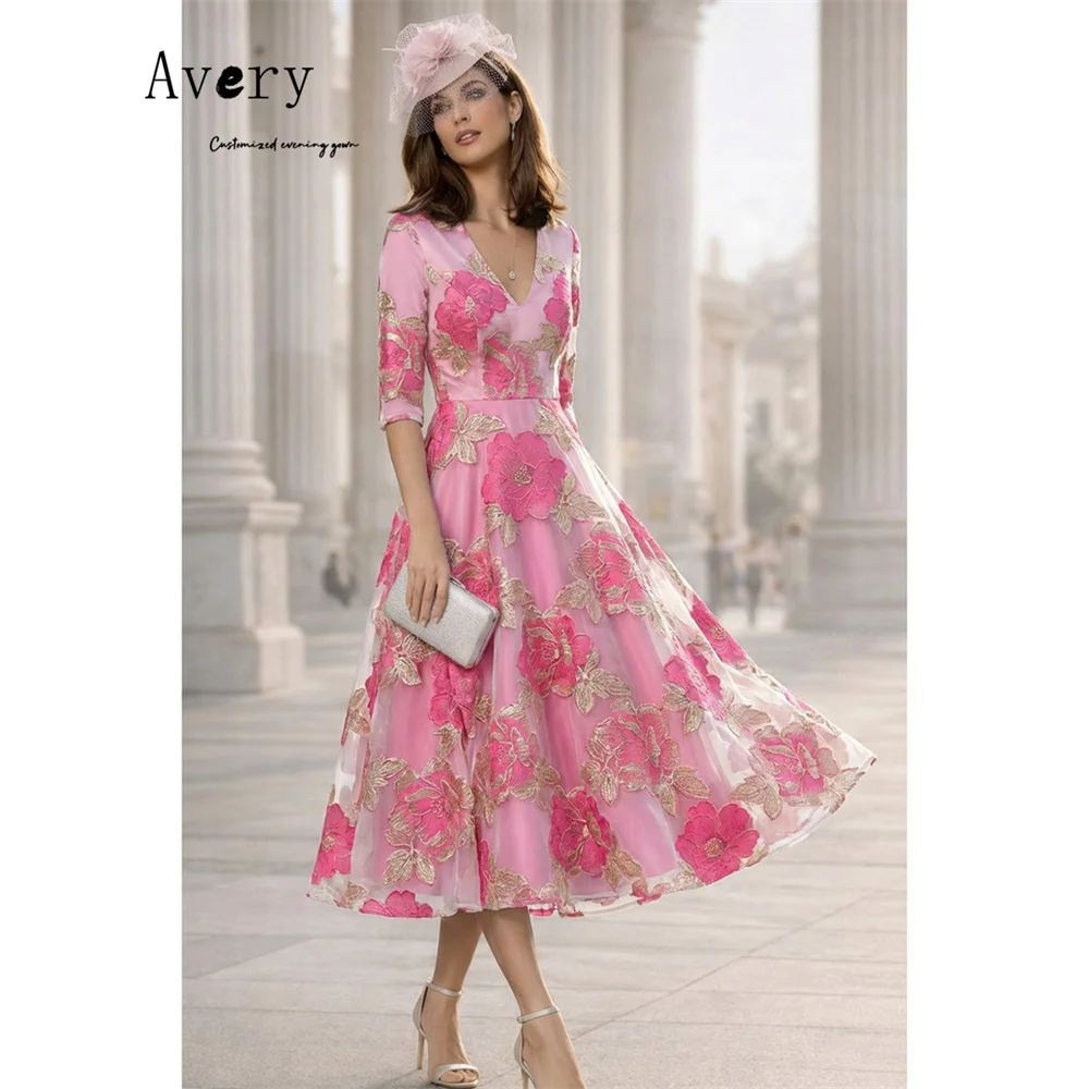 Avery Custom A Line V Neck Flower Pink Luxurious Evening Dresses for Events Long Elegant Woman Party Dress Women's Ball Gown
Avery Custom A Line V Neck Flower Pink Luxurious Evening Dresses for Events Long Elegant Woman Party Dress Women's Ball Gown