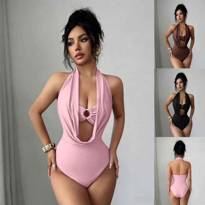 Sexy Deep V Neck Hollow Ring Slim Fit Bodysuit Jumpsuit Spring Summer Matching Set
Sexy Deep V Neck Hollow Ring Slim Fit Bodysuit Jumpsuit Spring Summer Matching Set