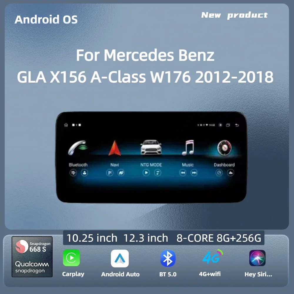 Car Radio Android 14 For Mercedes Benz GLA X156 A-Class W176 2012-2018 Wireless Carplay Stereo Snapdragon 680 CPU:SM6225 Screen
Car Radio Android 14 For Mercedes Benz GLA X156 A-Class W176 2012-2018 Wireless Carplay Stereo Snapdragon 680 CPU:SM6225 Screen
