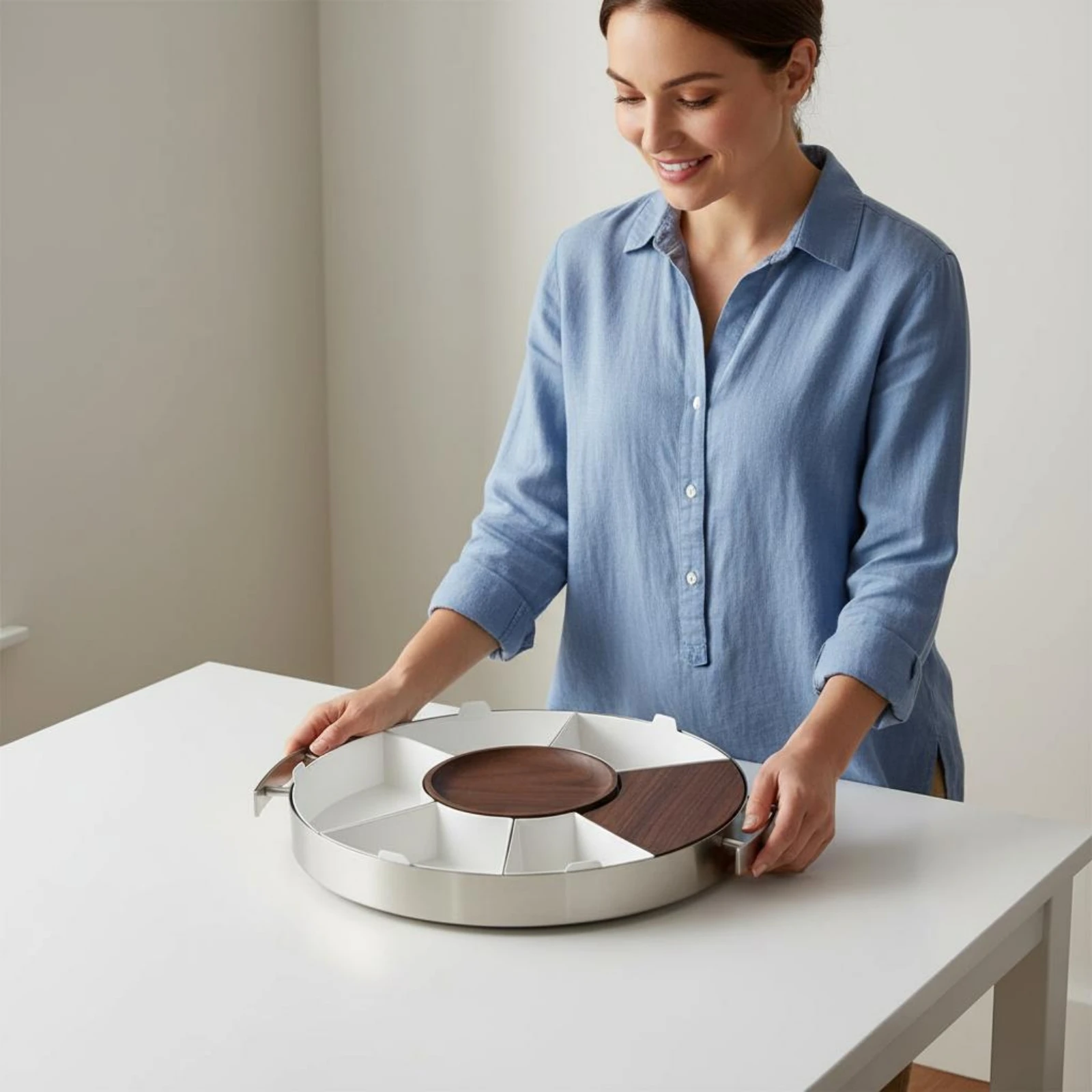 Stainless Steel Serving Tray Decorative Storage Stainless Steel Tray Mirrored Metal Platter Rust Resistant Tableware
Stainless Steel Serving Tray Decorative Storage Stainless Steel Tray Mirrored Metal Platter Rust Resistant Tableware
