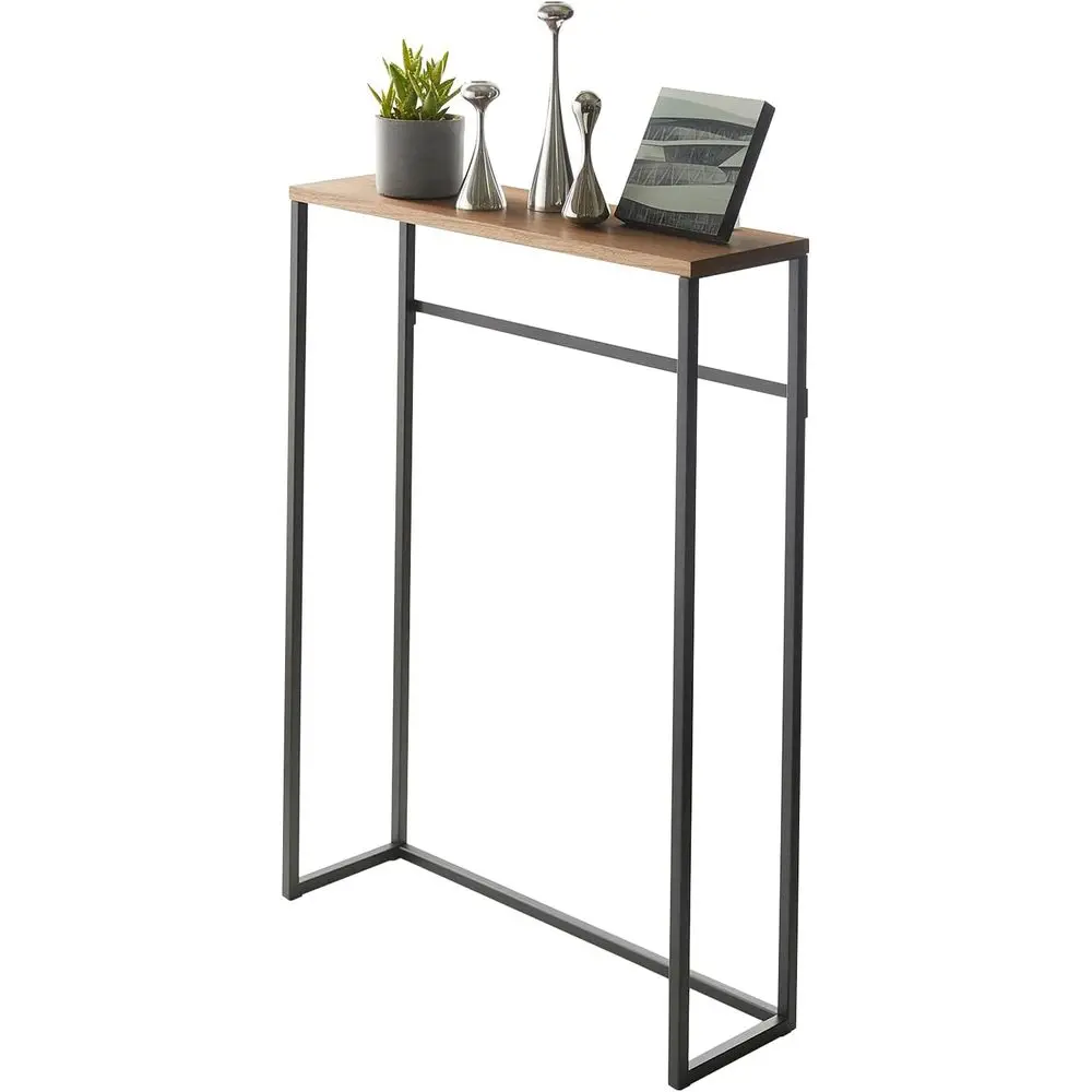 Ultra-Slim 24 Inch Entryway Table with Hooks, Ideal for Small Spaces, Black Steel and Wood, Easy Assembly
Ultra-Slim 24 Inch Entryway Table with Hooks, Ideal for Small Spaces, Black Steel and Wood, Easy Assembly