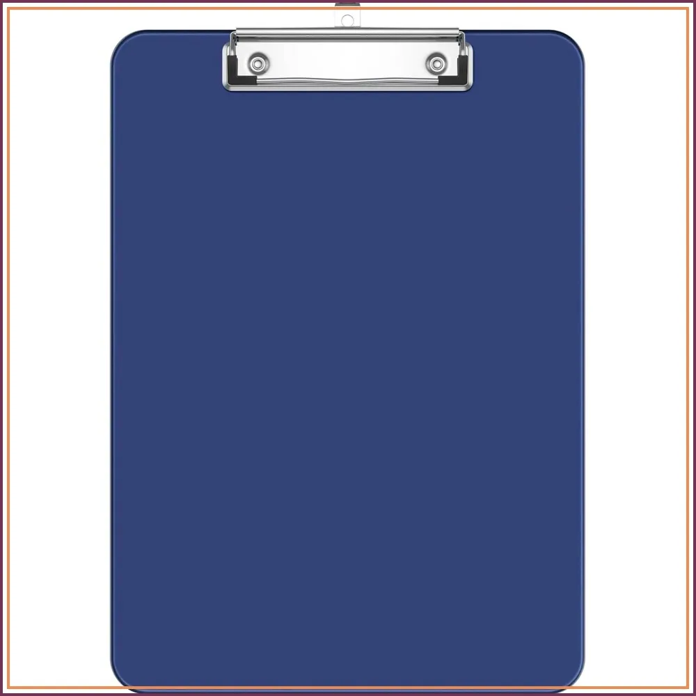 Plastic Clipboards with Low Profile Metal Clip, Translucent Board, 12.5 x 9 in Letter Size, Office Supply, Dark Blue
Plastic Clipboards with Low Profile Metal Clip, Translucent Board, 12.5 x 9 in Letter Size, Office Supply, Dark Blue