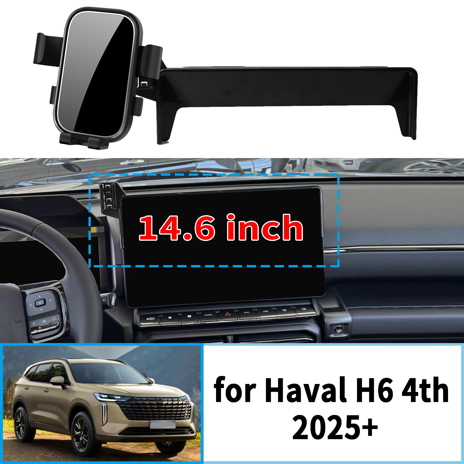 for Haval H6 4th 2025 2026 Stable Clip-On Phone Holder Mount Screen Base No Vibration Car accessoires
for Haval H6 4th 2025 2026 Stable Clip-On Phone Holder Mount Screen Base No Vibration Car accessoires