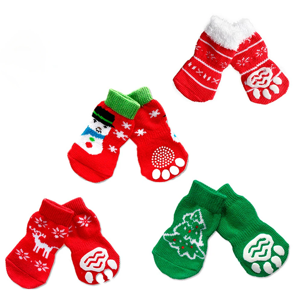 4pcs Christmas Pet Socks Dog Cat Non-Slip Warm Cotton Snowman Deer Snowflake Tree Design Anti-Slip Doggie Socks Winter
4pcs Christmas Pet Socks Dog Cat Non-Slip Warm Cotton Snowman Deer Snowflake Tree Design Anti-Slip Doggie Socks Winter