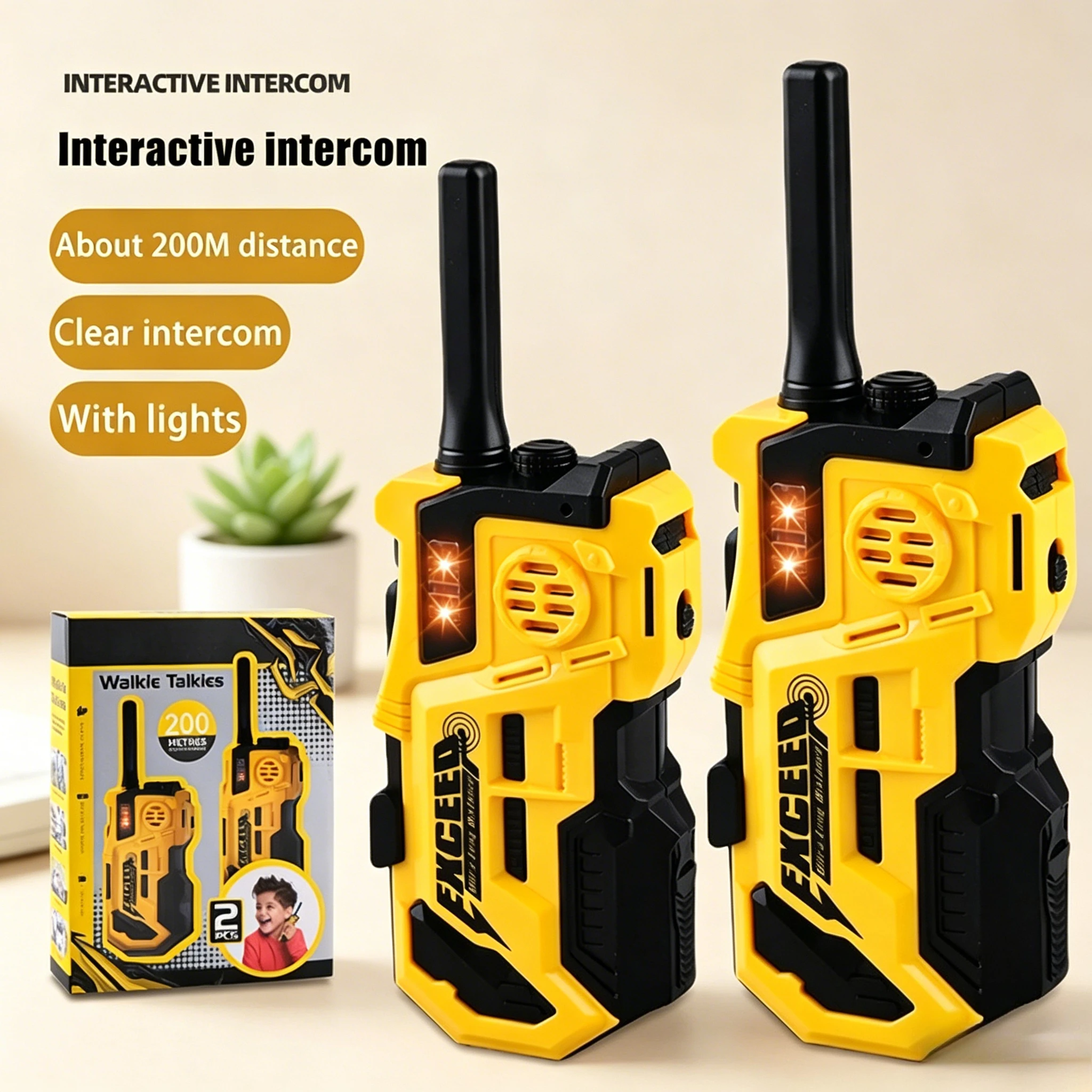 Kids Walkie Talkies 2Pcs Wireless Two Way Radio Toy with Flashlight Long Distance Communication for Outdoor Camping Travel Play
Kids Walkie Talkies 2Pcs Wireless Two Way Radio Toy with Flashlight Long Distance Communication for Outdoor Camping Travel Play