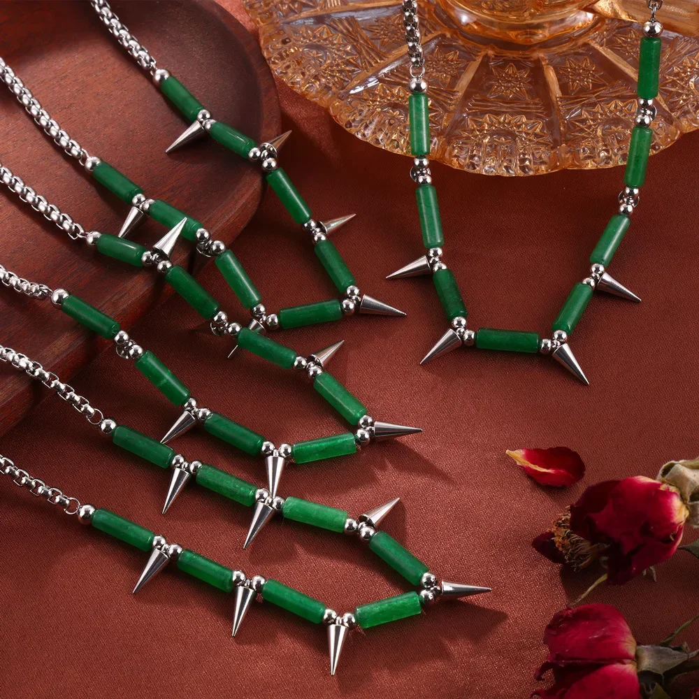 ROXI | Men Necklace Stainless Steel.Natural Stone Punk Jewelry.50cm. Gift for Lover. Unisex Charms.Green.1Pcs.Hip Hop 2024
ROXI | Men Necklace Stainless Steel.Natural Stone Punk Jewelry.50cm. Gift for Lover. Unisex Charms.Green.1Pcs.Hip Hop 2024