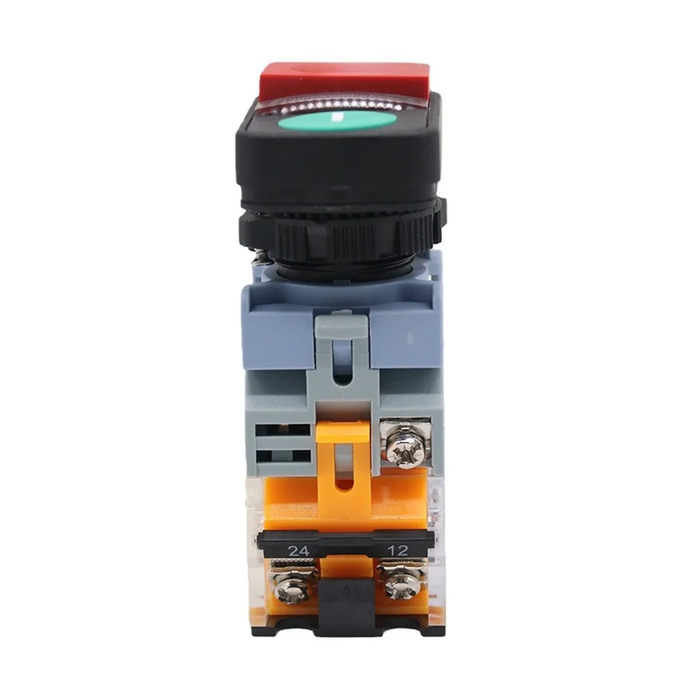 22mm Mounting Hole Push Button Switch Red Green LED for 12V 24V 220V Industrial Equipment Control Applications
22mm Mounting Hole Push Button Switch Red Green LED for 12V 24V 220V Industrial Equipment Control Applications