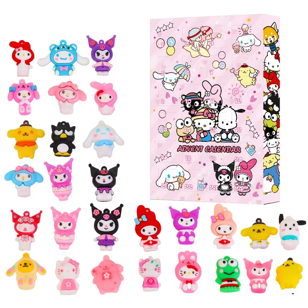 Аниме-фигурка Hello Kitty, Рождество, Хэллоуин, календарь, коробка, кавайная мелодия, куроми, фигурка, модель, коробка сюрпризов, праздничные подарки
Аниме-фигурка Hello Kitty, Рождество, Хэллоуин, календарь, коробка, кавайная мелодия, куроми, фигурка, модель, коробка сюрпризов, праздничные подарки