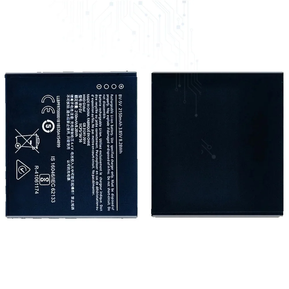 Аккумулятор BV-5V BV5V 2125 мАч для мобильного телефона Nokia 1 Nokia1 TA-1047 Bateira
Аккумулятор BV-5V BV5V 2125 мАч для мобильного телефона Nokia 1 Nokia1 TA-1047 Bateira