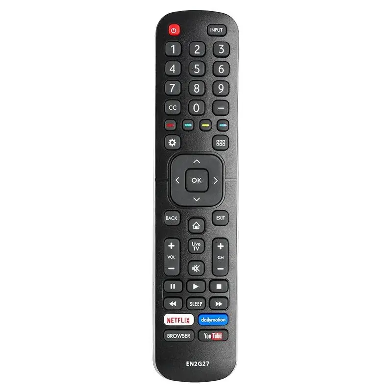 EN2G27 For Hisense Remote Control Replacement With NETFLIX and YouTube Buttons, For Hisense TV 5H9B 43H5C 43H7C 50H6B 50H5C
EN2G27 For Hisense Remote Control Replacement With NETFLIX and YouTube Buttons, For Hisense TV 5H9B 43H5C 43H7C 50H6B 50H5C