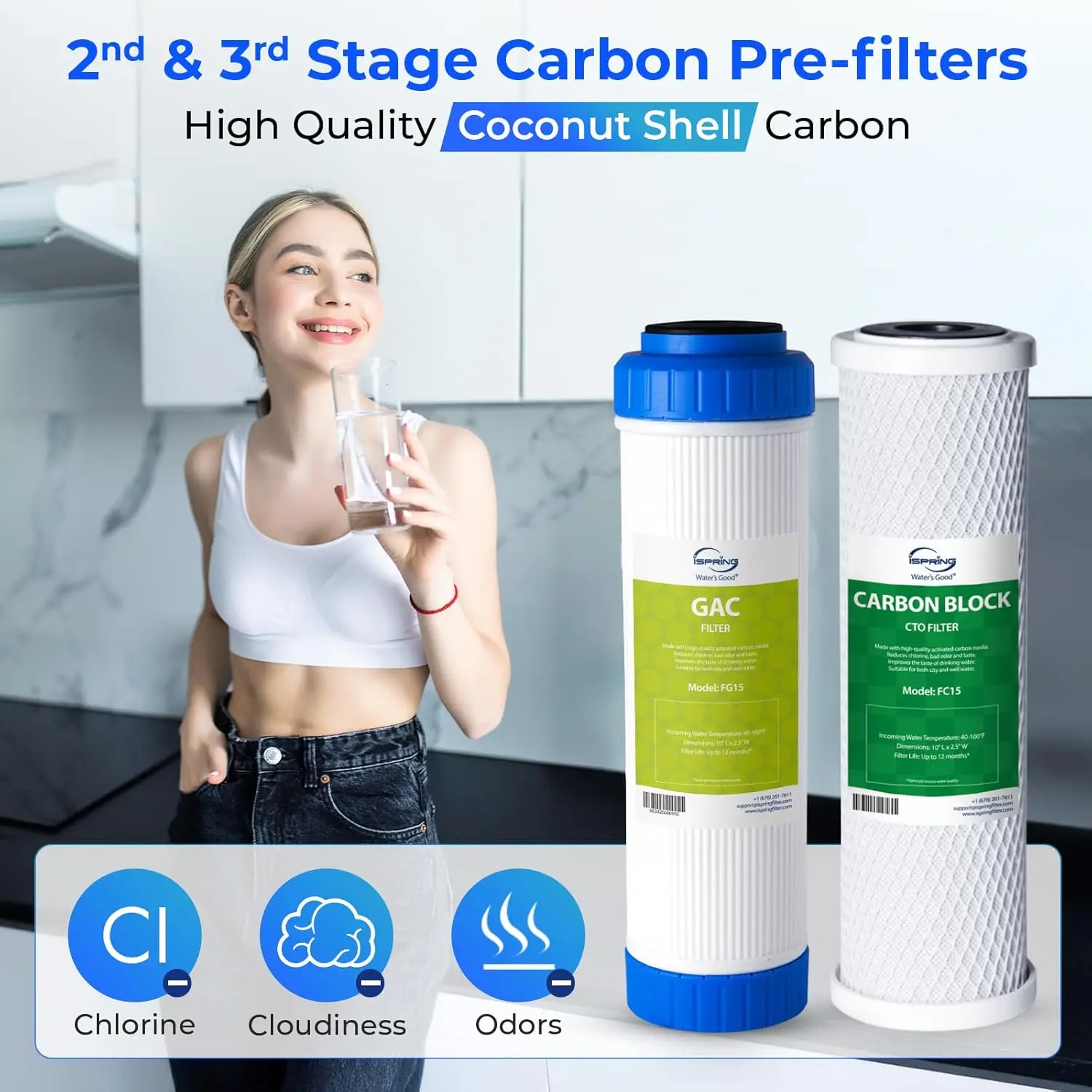 iSpring F22-75 NSF Certified 3-Year Replacement Filter Pack, For Standard 5-Stage RO Systems, Reduces PFAS, Chlorine, Bad Taste
iSpring F22-75 NSF Certified 3-Year Replacement Filter Pack, For Standard 5-Stage RO Systems, Reduces PFAS, Chlorine, Bad Taste