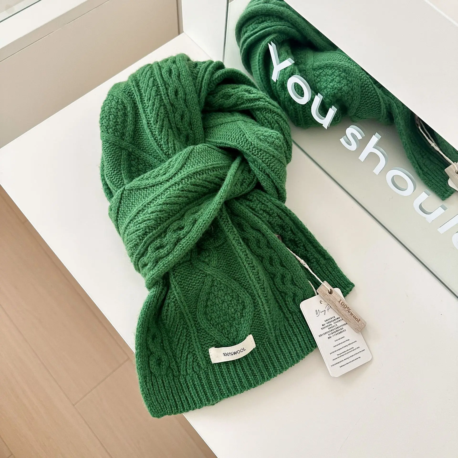 100% Wool Winter Scarves Woman 2026 Korean Fashion Green Knitted Long Scarf Neck Warmer Mori Girl Winter Accessories
100% Wool Winter Scarves Woman 2026 Korean Fashion Green Knitted Long Scarf Neck Warmer Mori Girl Winter Accessories