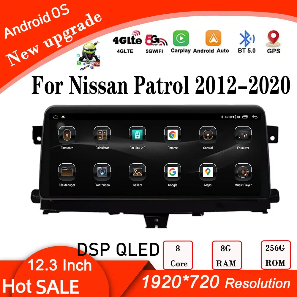 12.3 lnch For Nissan Patrol 2012-2020 Android 14 Car Radio CarPlay Player Multimedia Navigation GPS 4G WIFI Stereo Auto
12.3 lnch For Nissan Patrol 2012-2020 Android 14 Car Radio CarPlay Player Multimedia Navigation GPS 4G WIFI Stereo Auto
