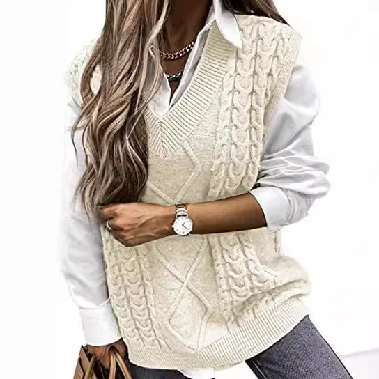 2024 New Women's V-Neck Sleeveless Knitted Sweater Vest Fashion Versatile Temperament Commuter Spring And Autumn Skin-friendly O
2024 New Women's V-Neck Sleeveless Knitted Sweater Vest Fashion Versatile Temperament Commuter Spring And Autumn Skin-friendly O