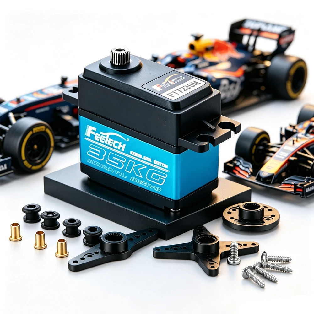 FEETECH FT7235M 6-8.4V 35KG Waterproof Coreless Digital Servo Steel Gear 180° Degree For 1/8 1/10 RC Car Boat Robot DIY Parts
FEETECH FT7235M 6-8.4V 35KG Waterproof Coreless Digital Servo Steel Gear 180° Degree For 1/8 1/10 RC Car Boat Robot DIY Parts