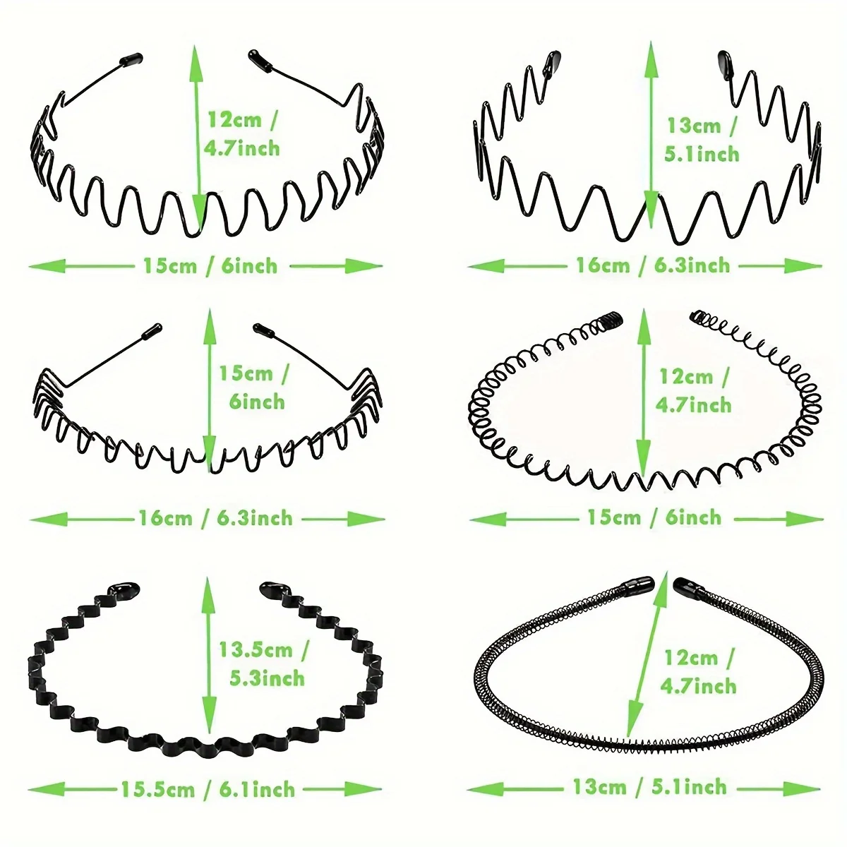 6pcs Metal Headband For Men Women Fashion Hair Bands Outdoors Sports Non Slip Smooth Elastic Teeth Comb Unisex Hair Accessories
6pcs Metal Headband For Men Women Fashion Hair Bands Outdoors Sports Non Slip Smooth Elastic Teeth Comb Unisex Hair Accessories