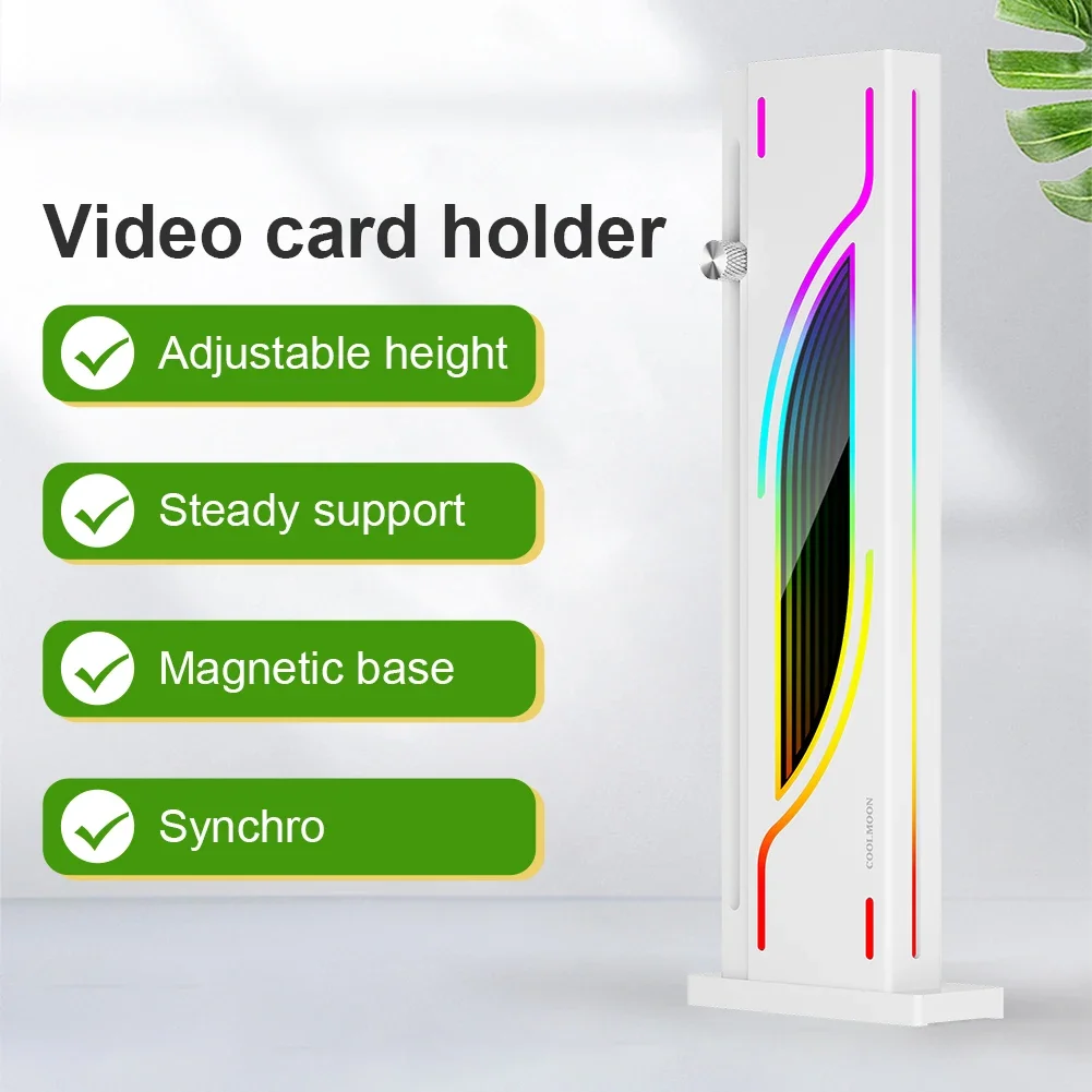 5V ARGB GPU Support Bracket Adjustable Height Graphics Card GPU Brace Support Vertical GPU Support for PC Graphics Cards
5V ARGB GPU Support Bracket Adjustable Height Graphics Card GPU Brace Support Vertical GPU Support for PC Graphics Cards