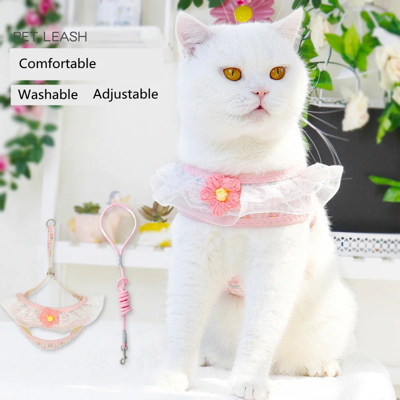 Набор поводков для собак и кошек, регулируемый кружевной шлейка с цветочным принтом, жилет для домашних животных, милое платье для собак, сетчатый шлейка для щенков, поводок для прогулок для кошек
Набор поводков для собак и кошек, регулируемый кружевной шлейка с цветочным принтом, жилет для домашних животных, милое платье для собак, сетчатый шлейка для щенков, поводок для прогулок для кошек