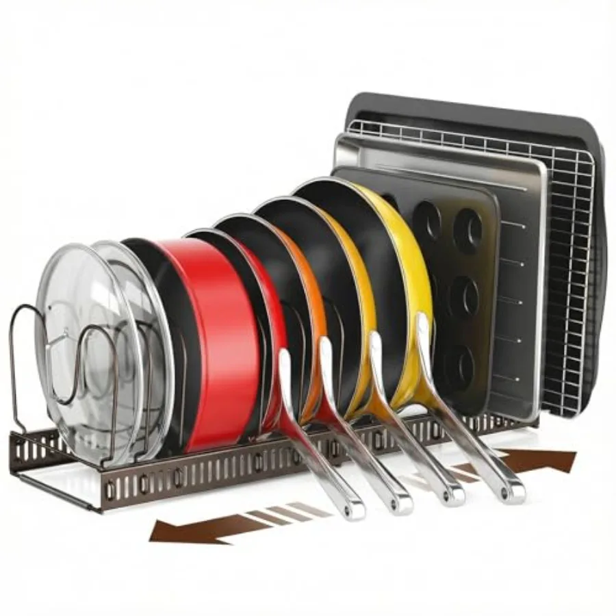 Pots and Pans Organizer under Cabinet with Pan Holder: Expandable 11.8-22.8 Kitchen Cabinet Organizer Rack 12 Adjustable Divide
Pots and Pans Organizer under Cabinet with Pan Holder: Expandable 11.8-22.8 Kitchen Cabinet Organizer Rack 12 Adjustable Divide