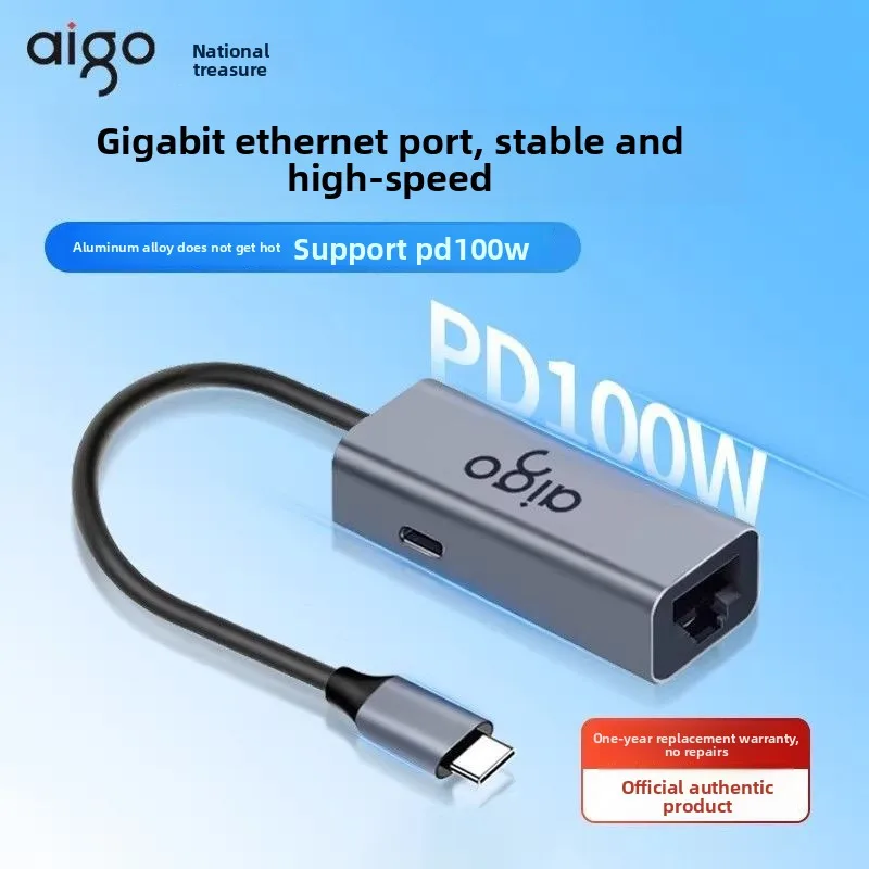 aigo Type C to Ethernet Adapter with USB Ports 1000Mbps Network Dongle for PC Mac
aigo Type C to Ethernet Adapter with USB Ports 1000Mbps Network Dongle for PC Mac