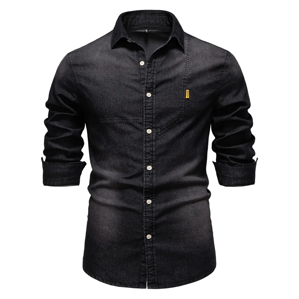 2025 Spring New Product European Casual Solid Color Men's Long Sleeve Denim Shirt Men
2025 Spring New Product European Casual Solid Color Men's Long Sleeve Denim Shirt Men