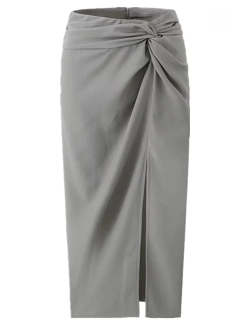 Street Sle High Waist Straight Leg Slit Design Sensual f-length Skirt Long Gown Pure Color H-ape Aesthetic Value
Street Sle High Waist Straight Leg Slit Design Sensual f-length Skirt Long Gown Pure Color H-ape Aesthetic Value