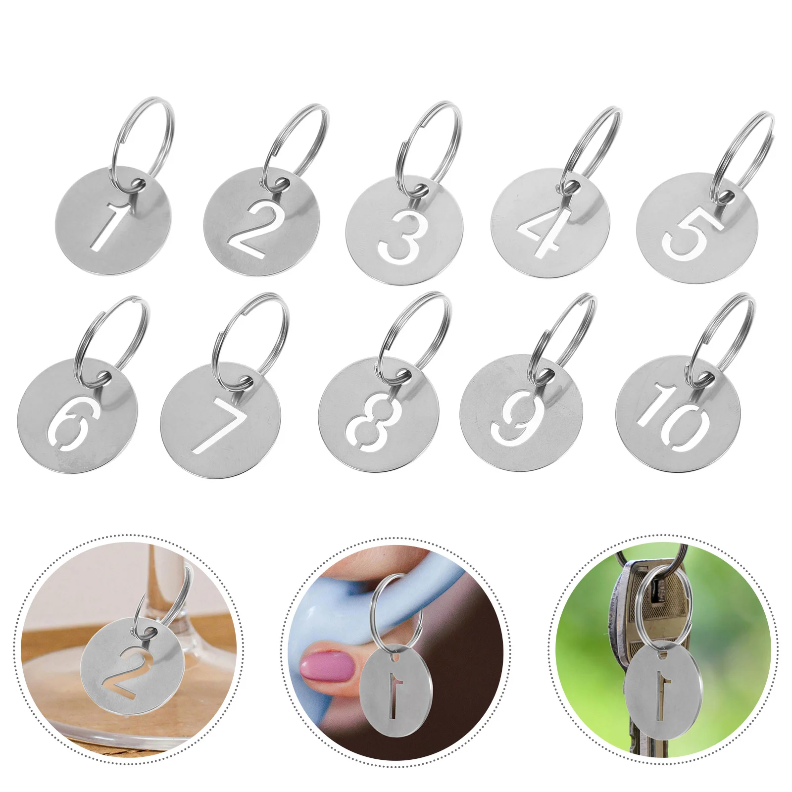 10 Pcs Number Plate Metal Key Rings with Tags Stainless Steel Name Numbered Numbers
10 Pcs Number Plate Metal Key Rings with Tags Stainless Steel Name Numbered Numbers