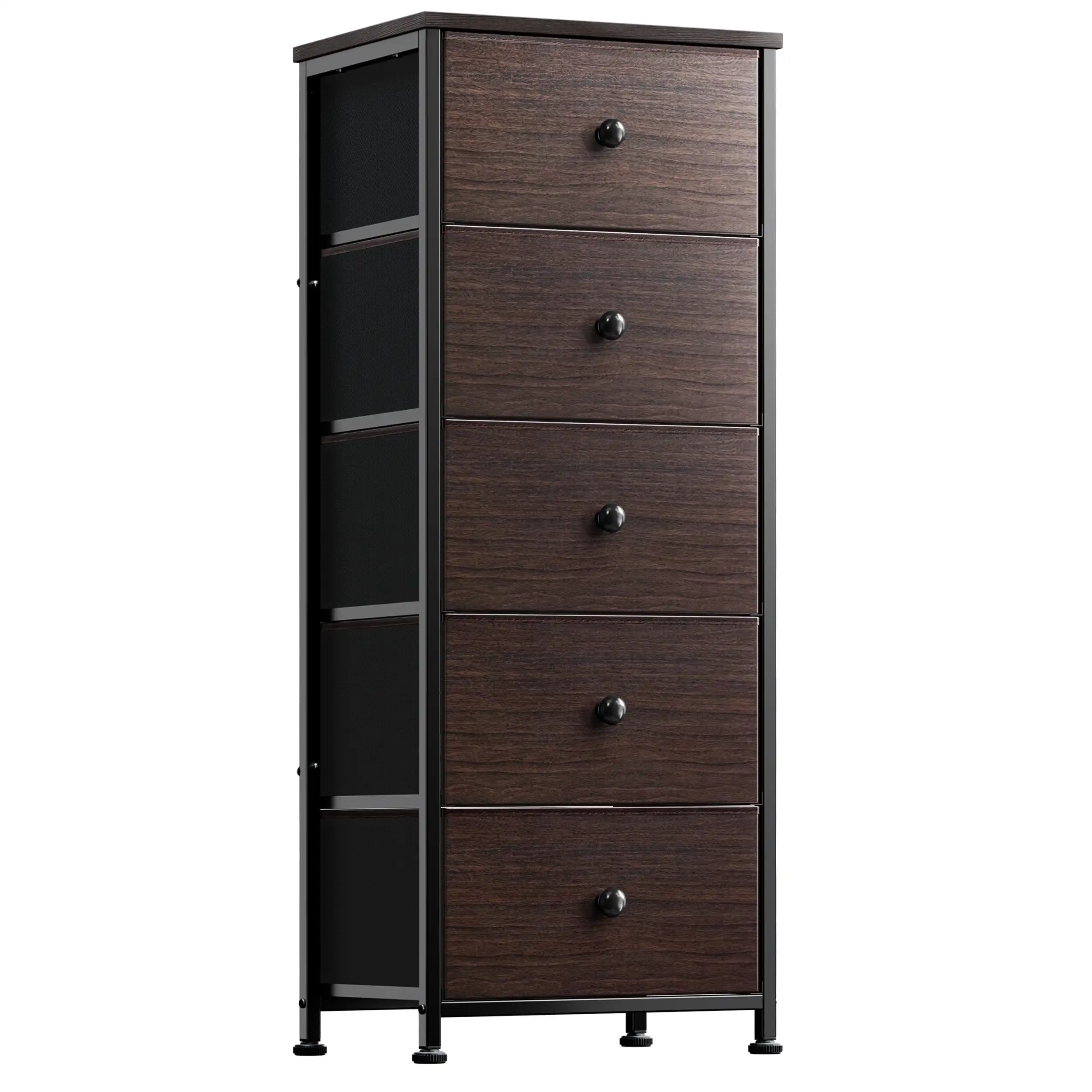 Dressers for Bedroom 5 Drawers Tall Dresser for Bedroom Faux Leather Chest of Drawers Wooden Top Fabric Drawer Rustic Brown
Dressers for Bedroom 5 Drawers Tall Dresser for Bedroom Faux Leather Chest of Drawers Wooden Top Fabric Drawer Rustic Brown