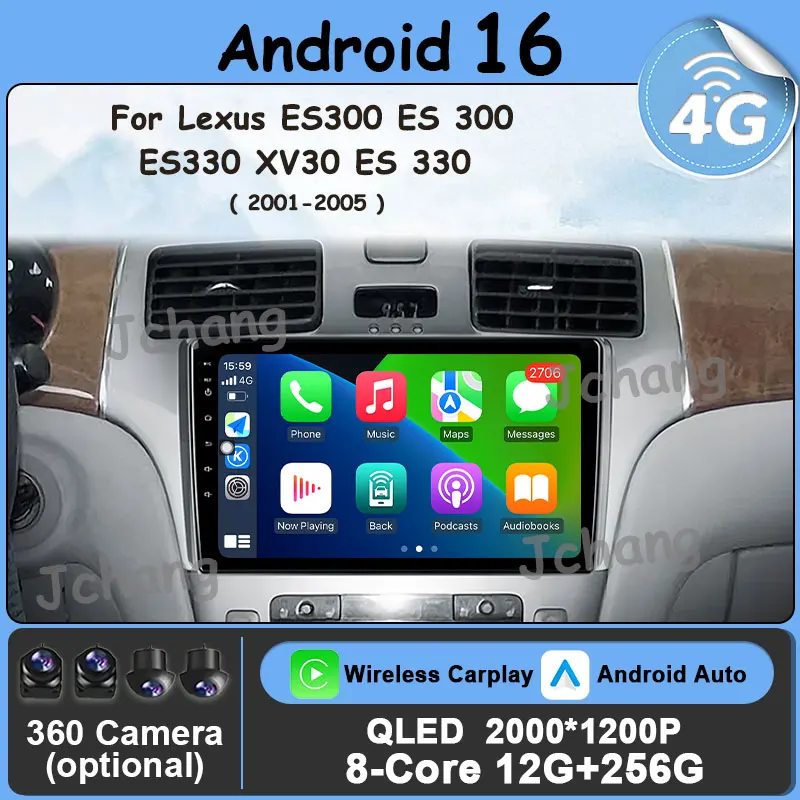 Video Split Screen DSP for Lexus ES300 ES 300 ES330 XV30 ES 330 2001 - 2005 Android 16 Carplay Auto Head Unit Navigation GPS BT
Video Split Screen DSP for Lexus ES300 ES 300 ES330 XV30 ES 330 2001 - 2005 Android 16 Carplay Auto Head Unit Navigation GPS BT