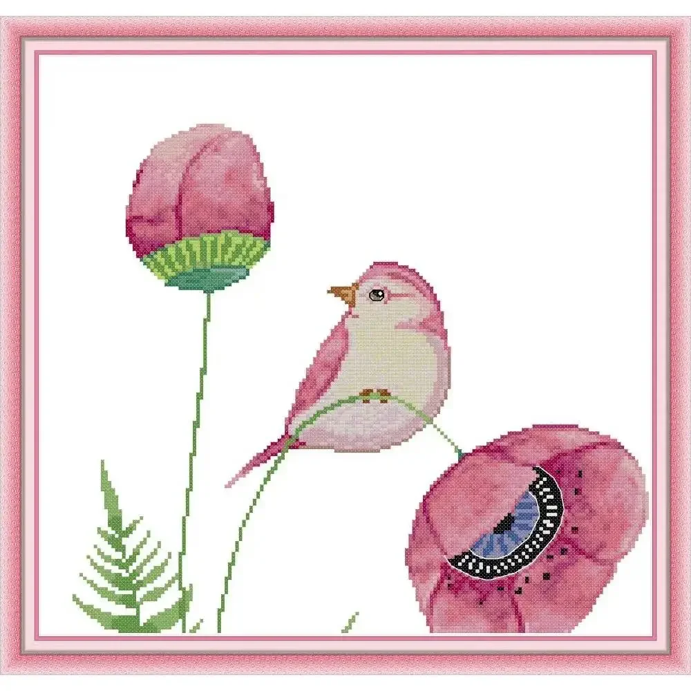 Joy Sunday News Printedd Cross Stitch Kit, Easy Pattern With Aida and DMC Threads Stamped Fabric Embroidery Set-Flowers and Bi
Joy Sunday News Printedd Cross Stitch Kit, Easy Pattern With Aida and DMC Threads Stamped Fabric Embroidery Set-Flowers and Bi