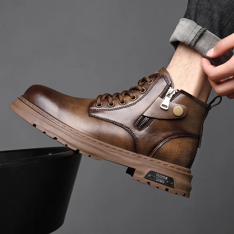 Новые ботильоны в британском стиле, мужская уличная обувь, одежда-карго, повседневные кожаные ботинки высокого качества, мужские нескользящие моторизованные ботинки
Новые ботильоны в британском стиле, мужская уличная обувь, одежда-карго, повседневные кожаные ботинки высокого качества, мужские нескользящие моторизованные ботинки