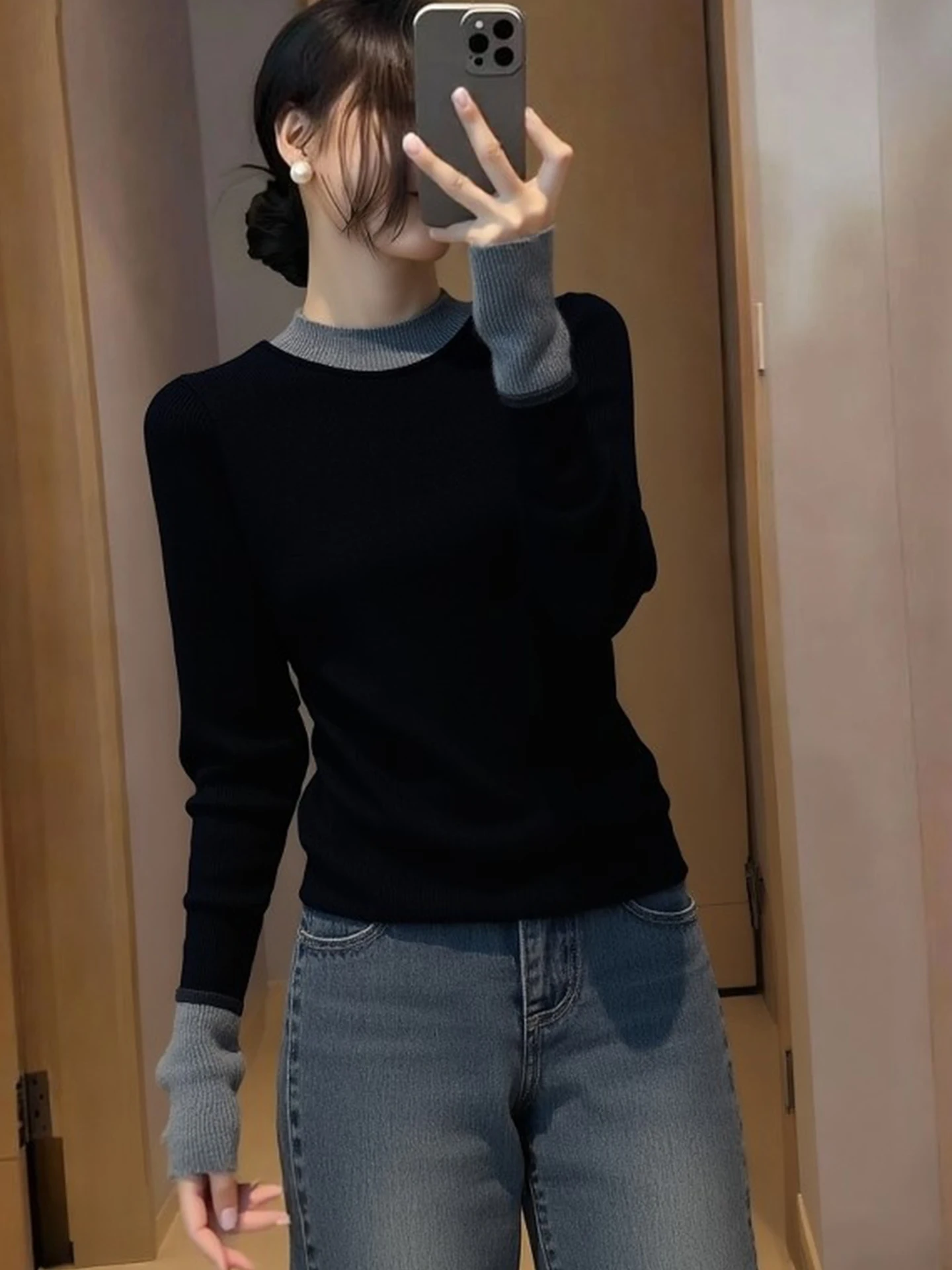 Skin-friendly Base Layer irt Sweater Casual Long Sve Versatile Spring 2026 Anti-aging European High-end Small ence
Skin-friendly Base Layer irt Sweater Casual Long Sve Versatile Spring 2026 Anti-aging European High-end Small ence