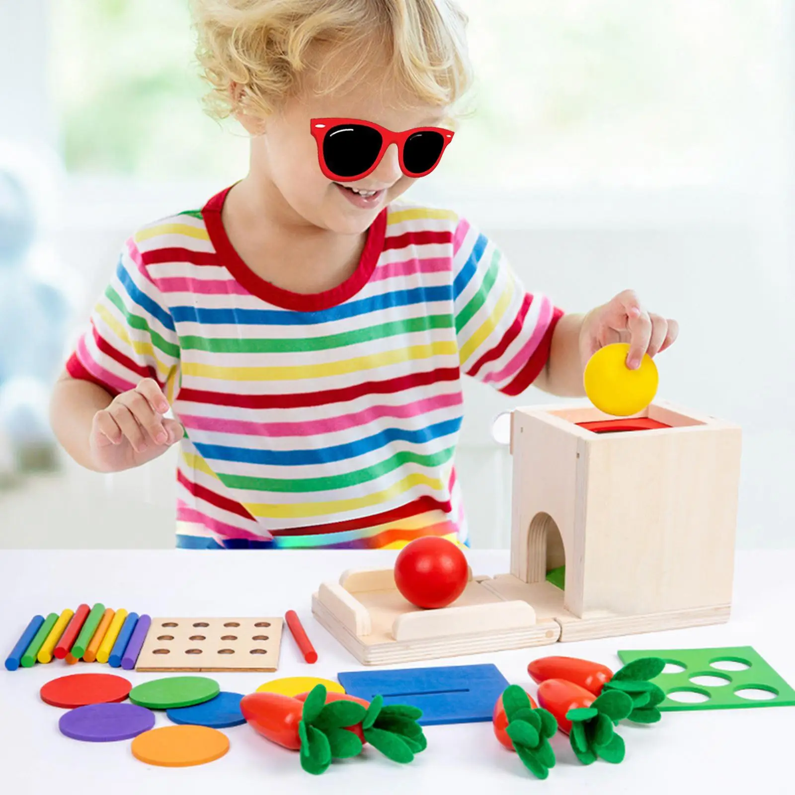 Object Permanence Box Ball Drop Learning Toys for Preschool Holiday Gifts
Object Permanence Box Ball Drop Learning Toys for Preschool Holiday Gifts