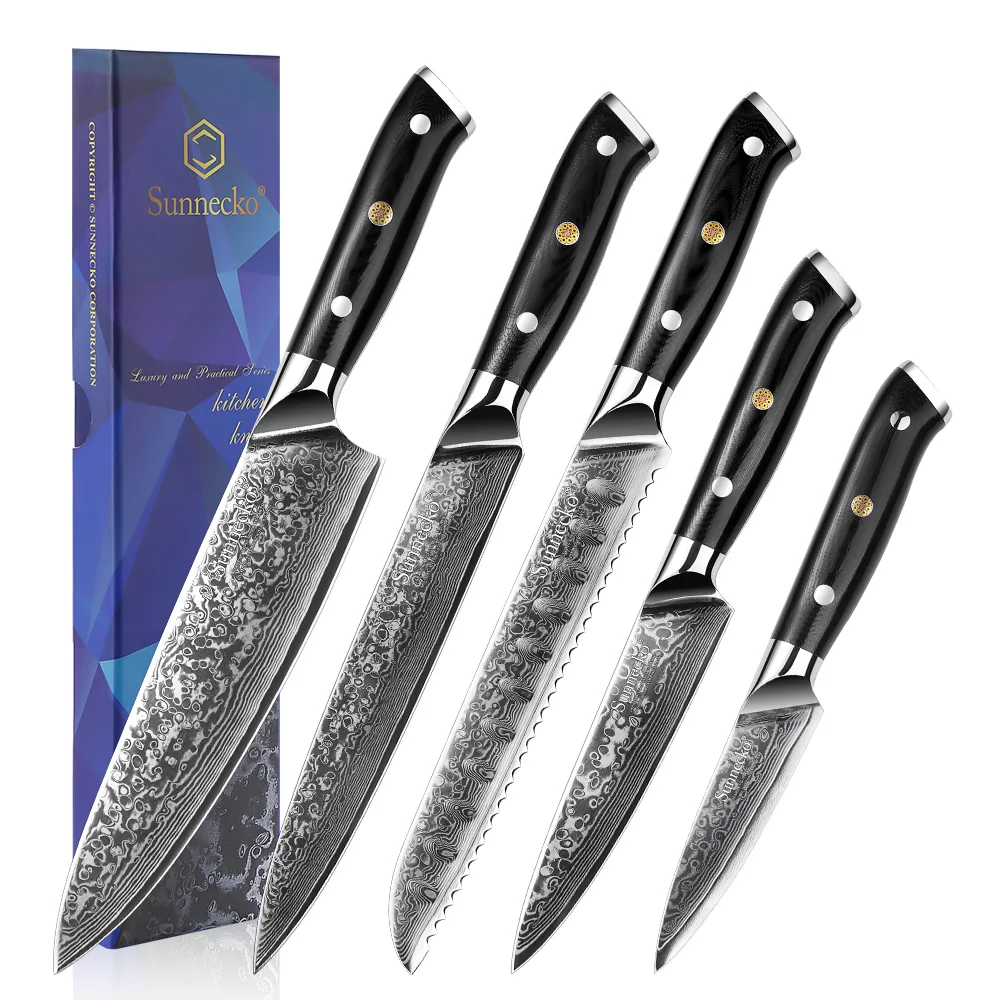 Sunnecko Chef's Knives High Quality VG10 Damascus Steel Meat Cutting Knife Sharp Vegetable Fruit Paring Slicing Kitchen Knife
Sunnecko Chef's Knives High Quality VG10 Damascus Steel Meat Cutting Knife Sharp Vegetable Fruit Paring Slicing Kitchen Knife