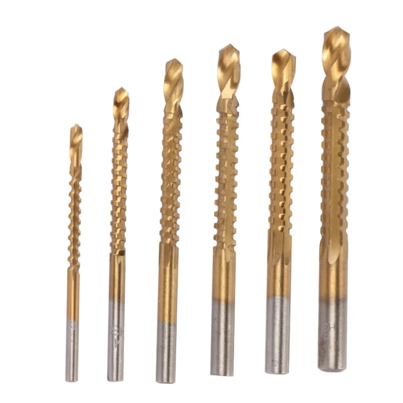 6 Pcs Spiral Saw Drill Bit 3 To 8mm HSS Serrated Side Cutting Drill Bits For Wood Metal Plastic
6 Pcs Spiral Saw Drill Bit 3 To 8mm HSS Serrated Side Cutting Drill Bits For Wood Metal Plastic