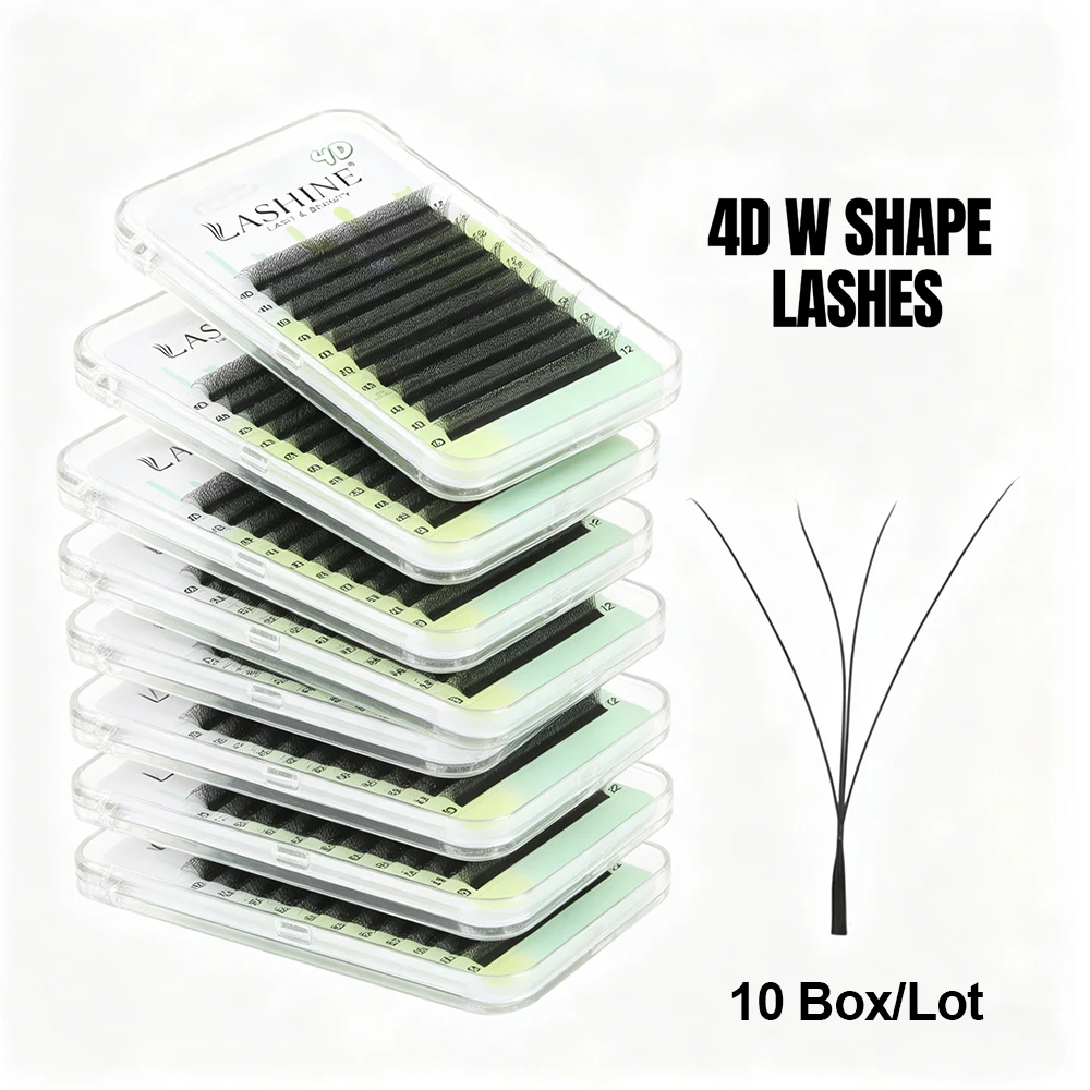 Lashine 10 Box 4D W Shape Eyelash 0.07mm 4DW Eyelashes 8-15mm C D Curl W Shaped Natural Lashes Soft Clover Eyelashes
Lashine 10 Box 4D W Shape Eyelash 0.07mm 4DW Eyelashes 8-15mm C D Curl W Shaped Natural Lashes Soft Clover Eyelashes