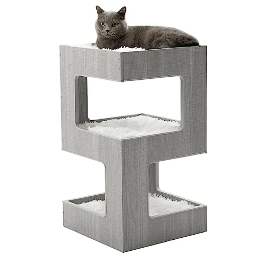 Modern Cat Tree for Indoor Cats 27.5 Inch Multi-Level Standing Tower with Spacious Perch and Removable Soft Blanket in Beige Lu
Modern Cat Tree for Indoor Cats 27.5 Inch Multi-Level Standing Tower with Spacious Perch and Removable Soft Blanket in Beige Lu